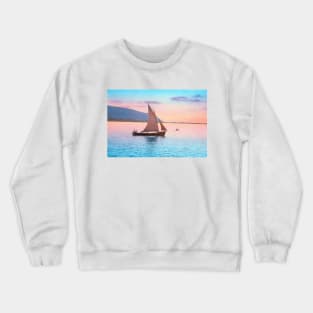 Sailing The Mediterranean Coast 1950s Crewneck Sweatshirt